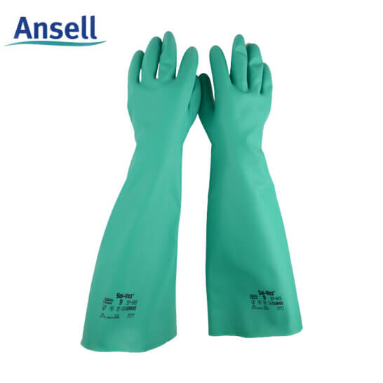 安思爾Ansell 37-185加長防化手套--廣州個體防護(hù)用品