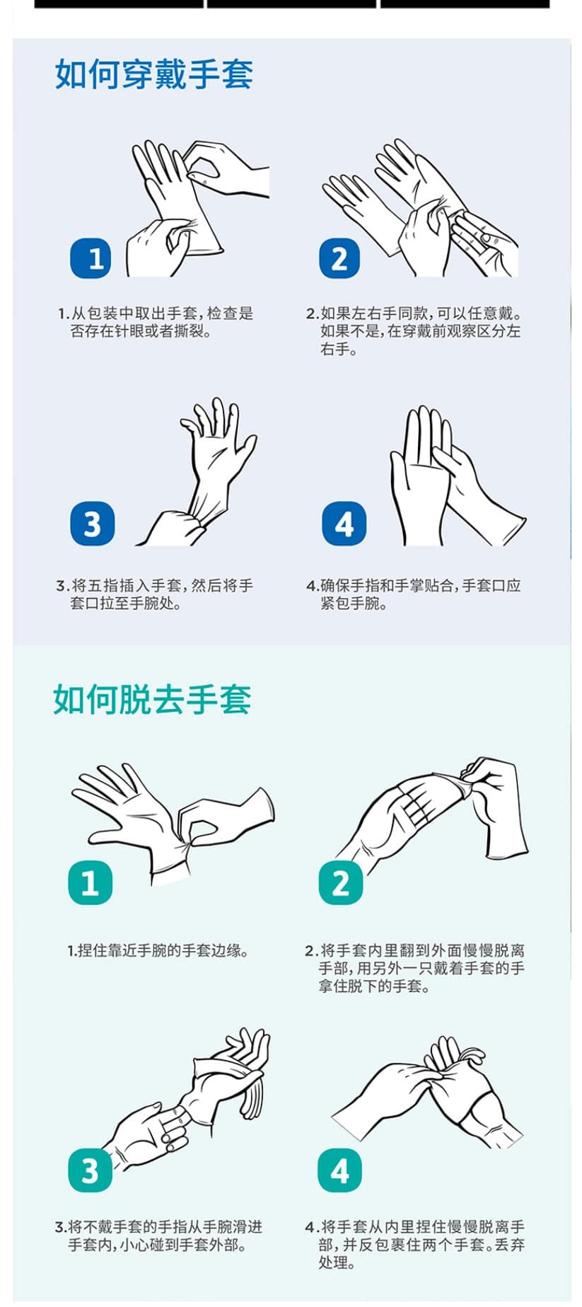 安思爾(Ansell) 10-134一次性丁腈手套